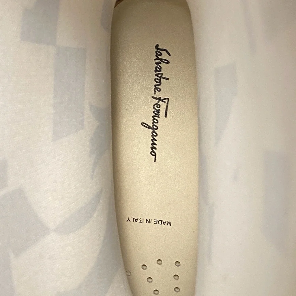 Salvatore Ferragamo Mid-Calf Rain Boots Brown Logo Rubber Pull On Women’s 8